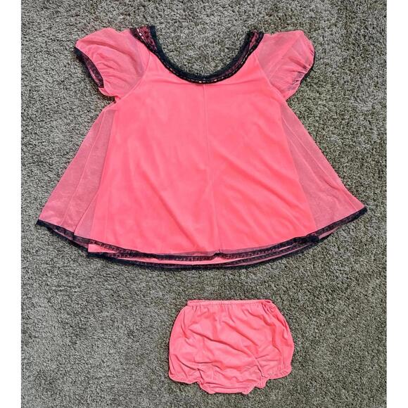 1960's Emilio Pucci Sheer Coral Babydoll Nightie + Brief Set size S/M - Picture 7 of 10